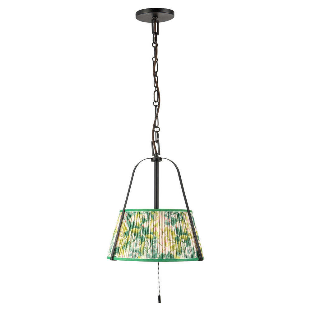 Alora Canada - PD675213MBGL - Two Light Pendant - Scout - Matte Black/Green Linen