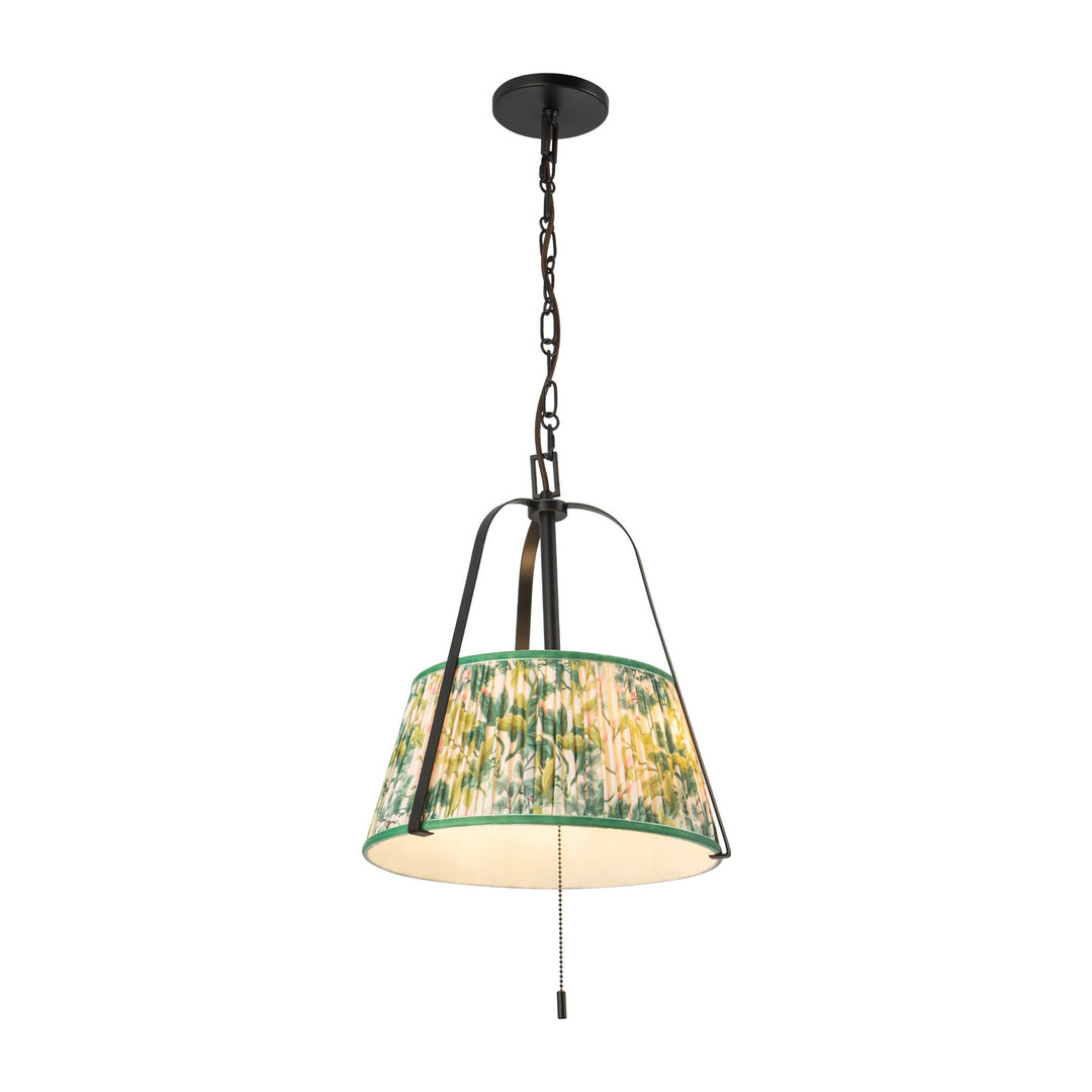 Alora Canada - PD675213MBGL - Two Light Pendant - Scout - Matte Black/Green Linen