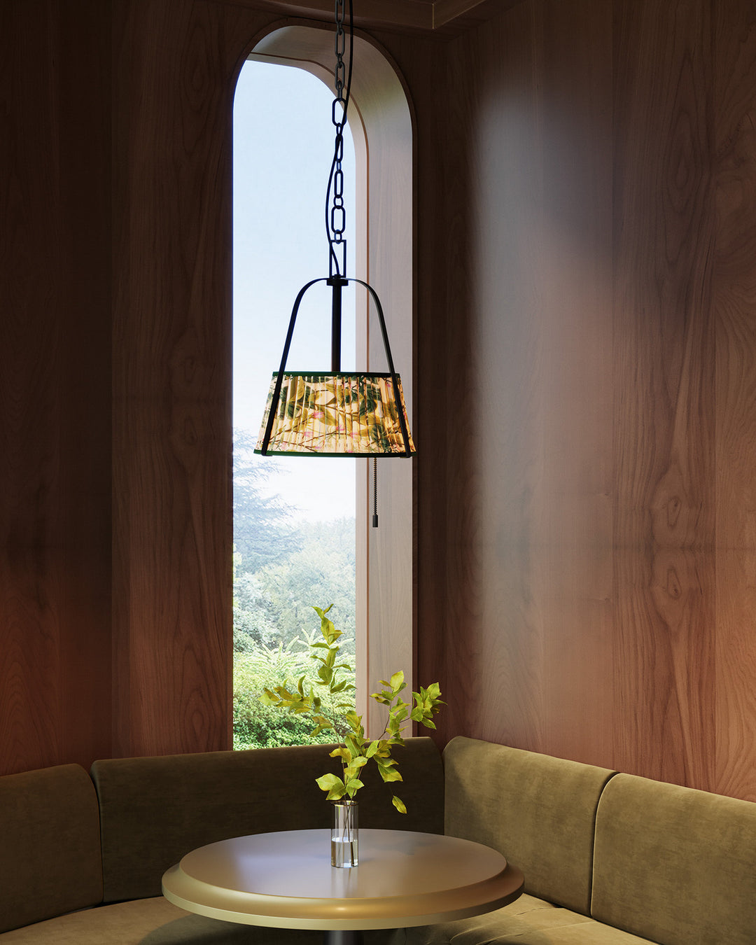 Alora Canada - PD675213MBGL - Two Light Pendant - Scout - Matte Black/Green Linen