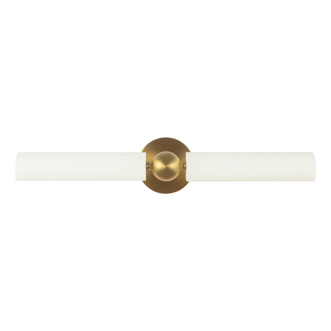 Alora Canada - PL405123BGWH - Two Light Picture Light - Cole - Brushed Gold/White