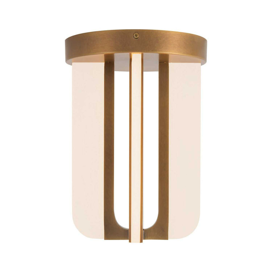Anders LED Semi-Flush Mount in Vintage Brass Alora Canada