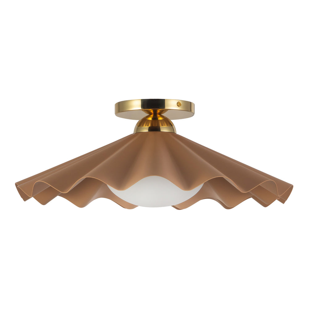 Alora Canada - SF354016PEC - One Light Semi-Flush Mount - Furrow - Peach