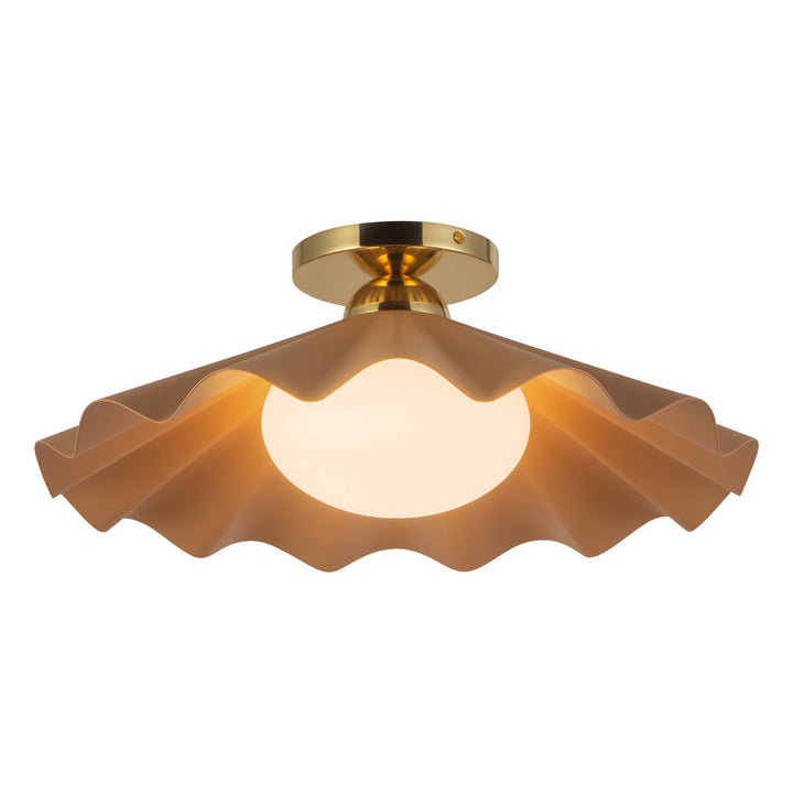 Alora Canada - SF354016PEC - One Light Semi-Flush Mount - Furrow - Peach