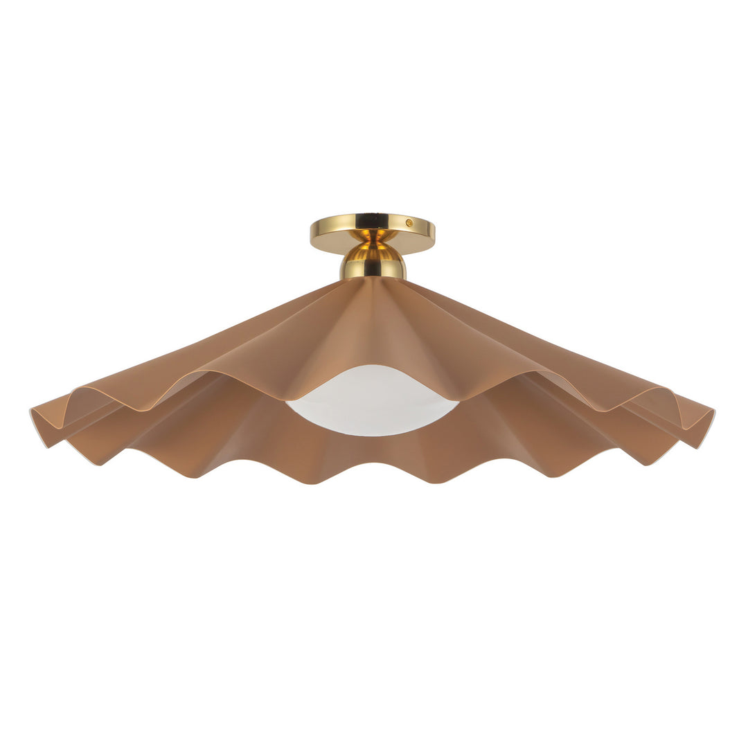 Alora Canada - SF354125PEC - One Light Semi-Flush Mount - Furrow - Peach