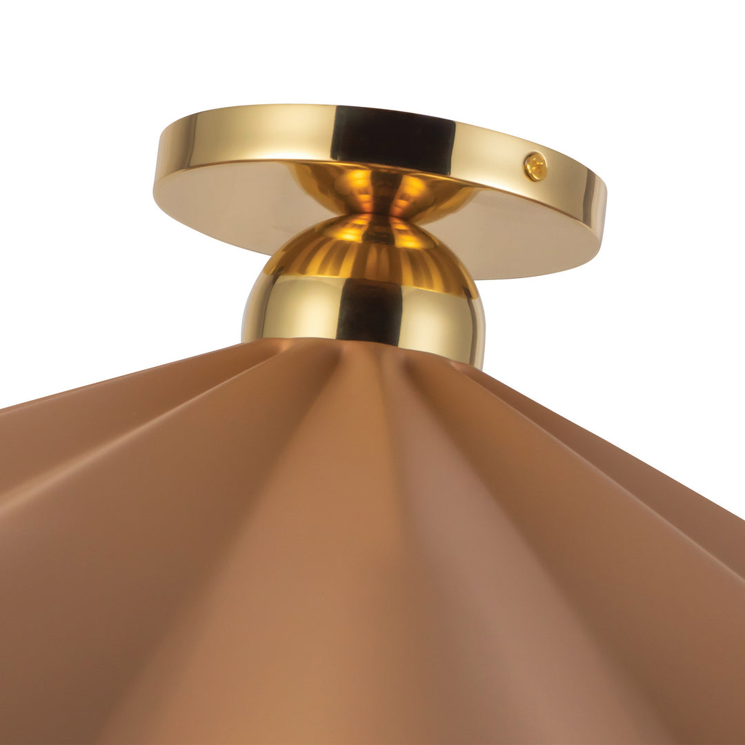 Alora Canada - SF354125PEC - One Light Semi-Flush Mount - Furrow - Peach