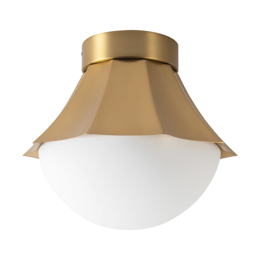 Alora Canada - SF595211BGOP - One Light Semi-Flush Mount - Shelton - Brushed Gold
