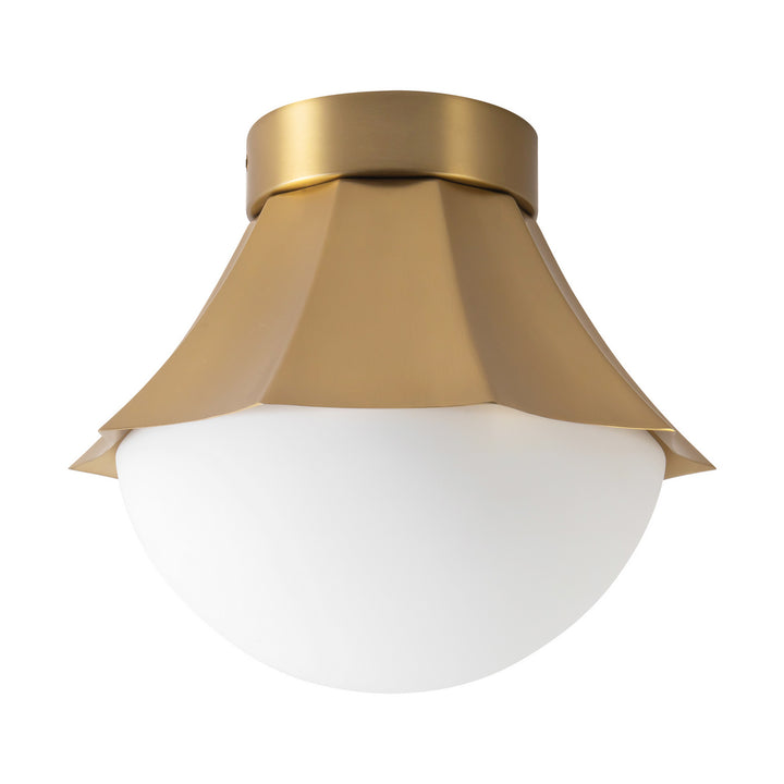 Alora Canada - SF595211BGOP - One Light Semi-Flush Mount - Shelton - Brushed Gold