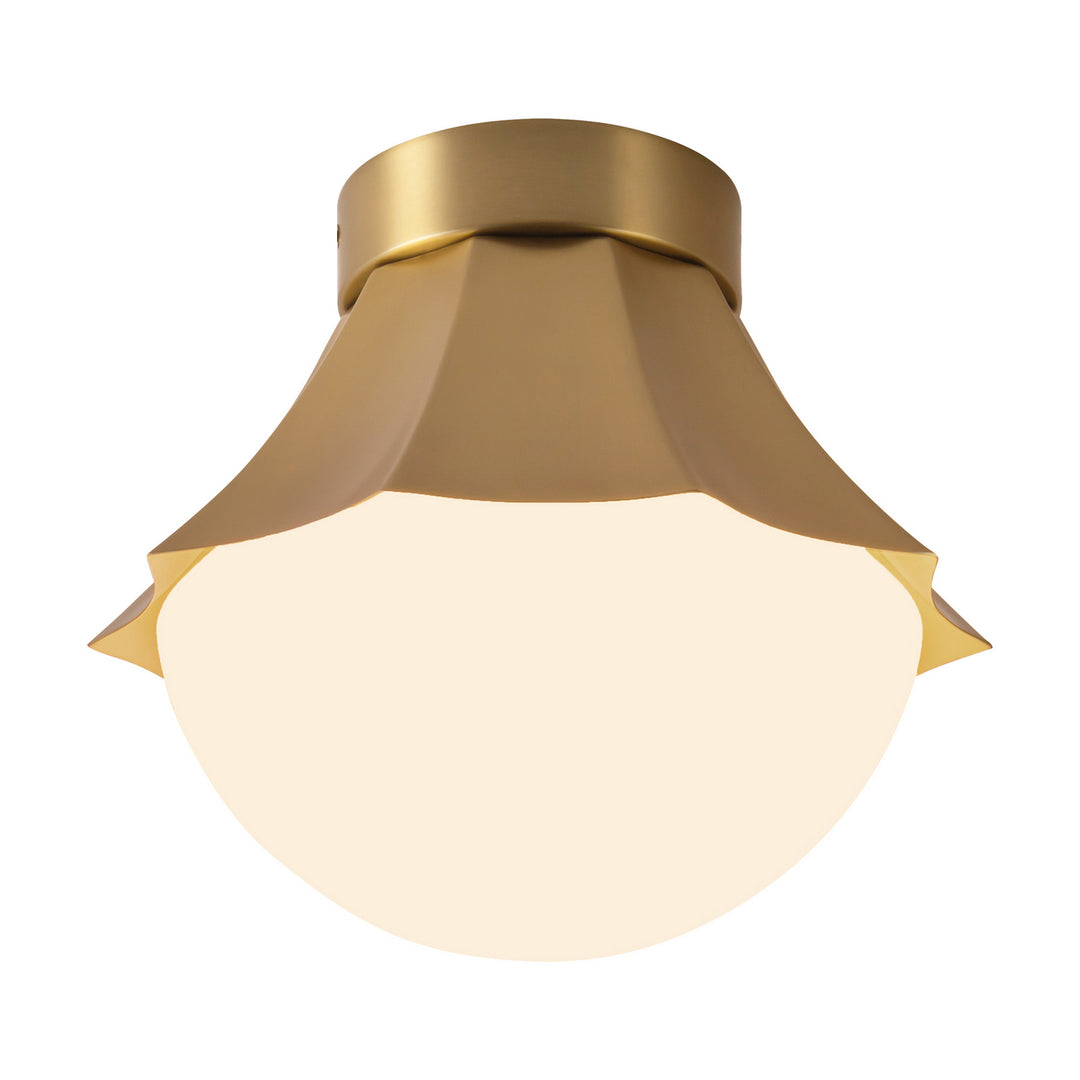 Alora Canada - SF595211BGOP - One Light Semi-Flush Mount - Shelton - Brushed Gold