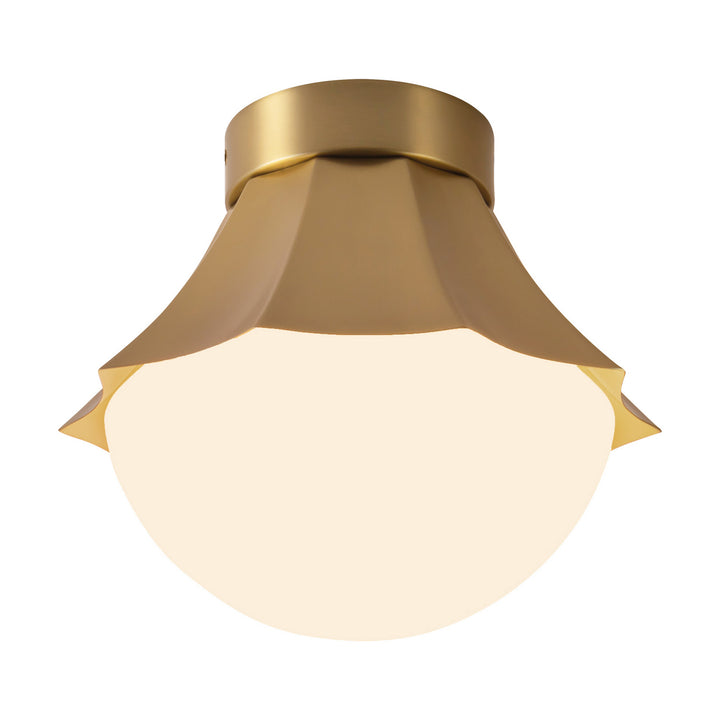 Alora Canada - SF595211BGOP - One Light Semi-Flush Mount - Shelton - Brushed Gold