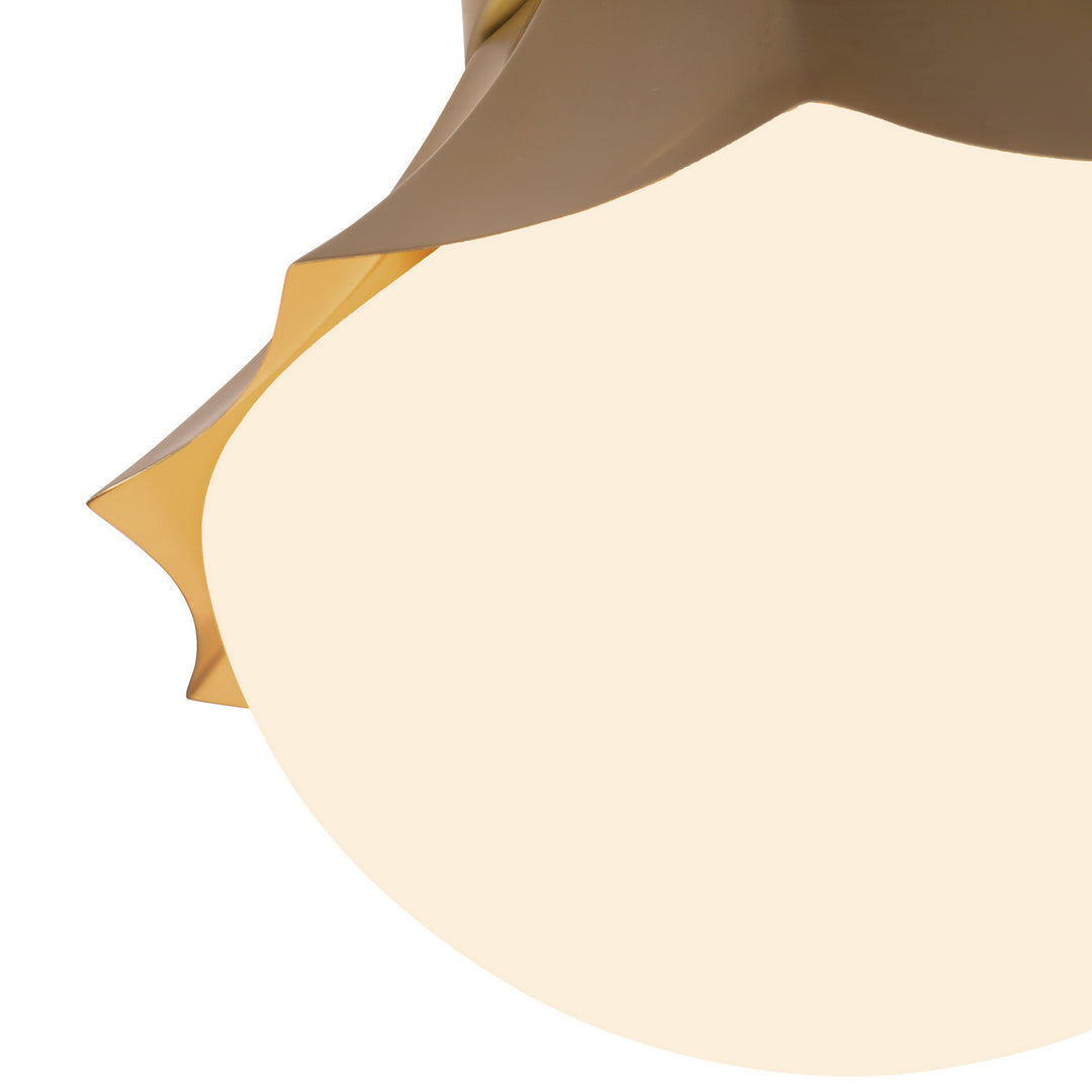 Alora Canada - SF595211BGOP - One Light Semi-Flush Mount - Shelton - Brushed Gold