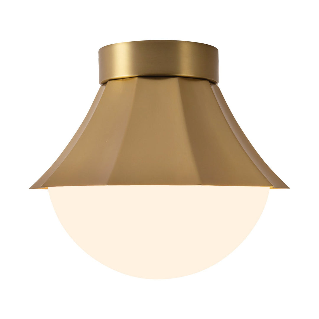 Alora Canada - SF595211BGOP - One Light Semi-Flush Mount - Shelton - Brushed Gold