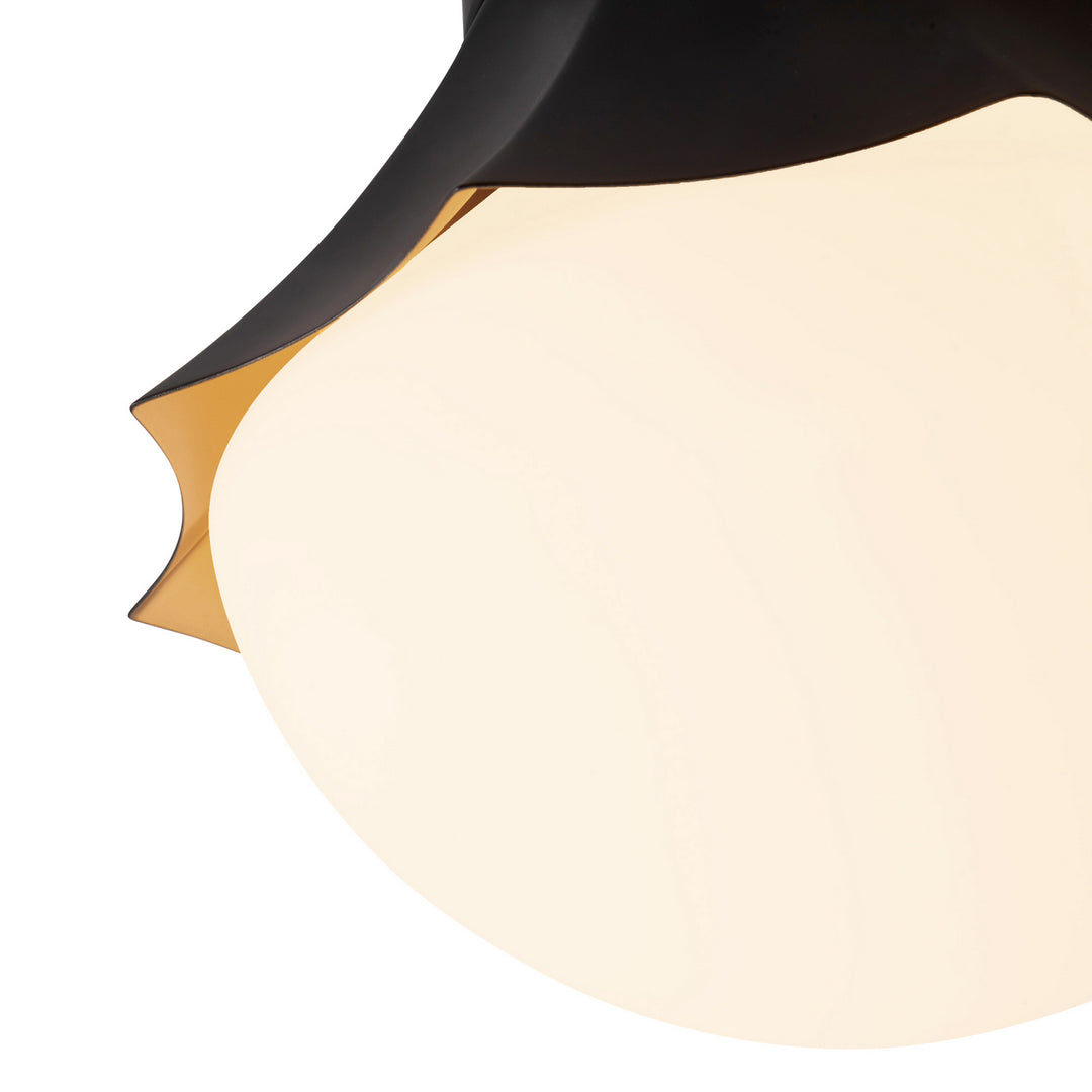 Alora Canada - SF595211MBOP - One Light Semi-Flush Mount - Shelton - Matte Black