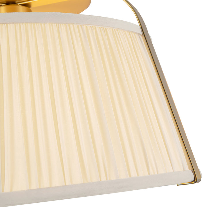 Alora Canada - SF675213BGWL - One Light Semi-Flush Mount - Scout - Brushed Gold/White Linen