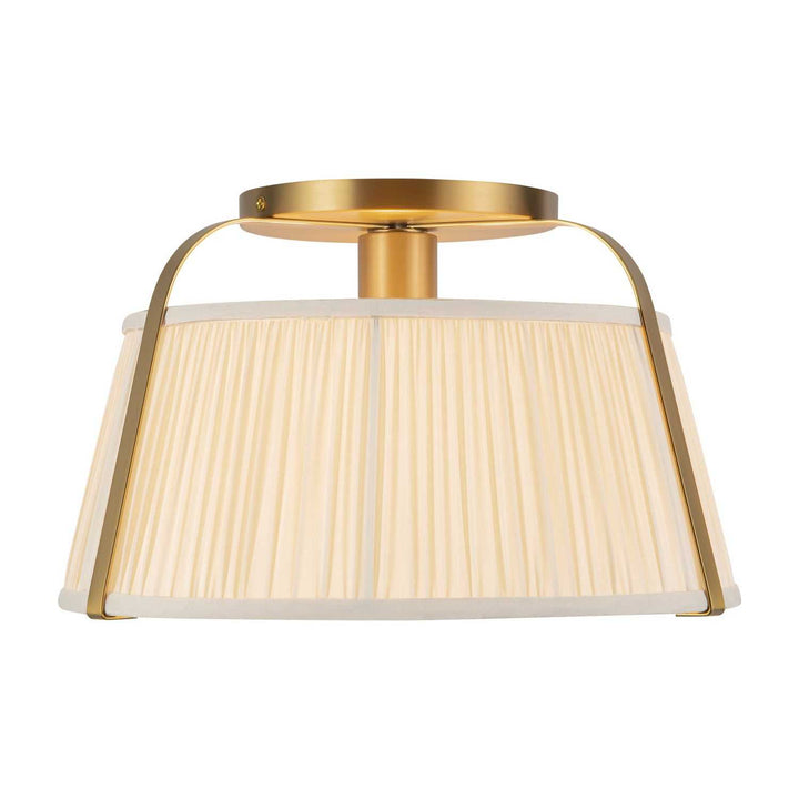 Alora Canada - SF675213BGWL - One Light Semi-Flush Mount - Scout - Brushed Gold/White Linen