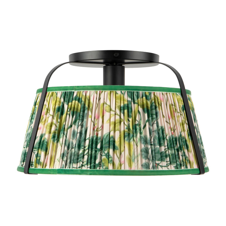 Alora Canada - SF675213MBGL - One Light Semi-Flush Mount - Scout - Matte Black/Green Linen