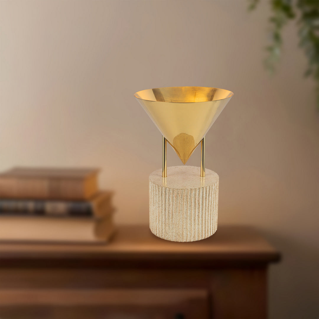 Alora Canada - TL341015PTB - One Light Table Lamp - Versus - Patina Brass