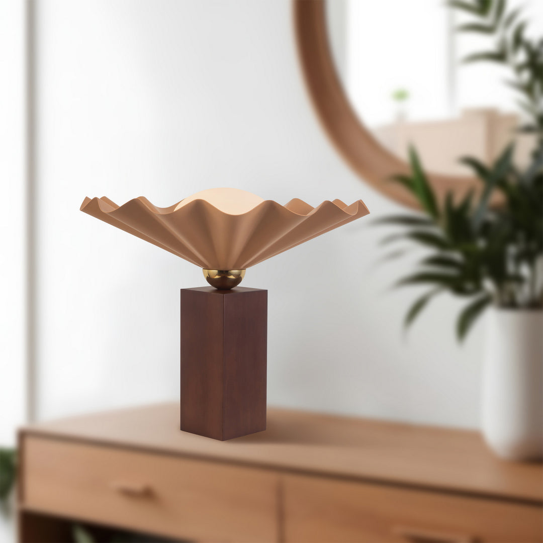 Alora Canada - TL354116PEC - One Light Table Lamp - Furrow - Peach