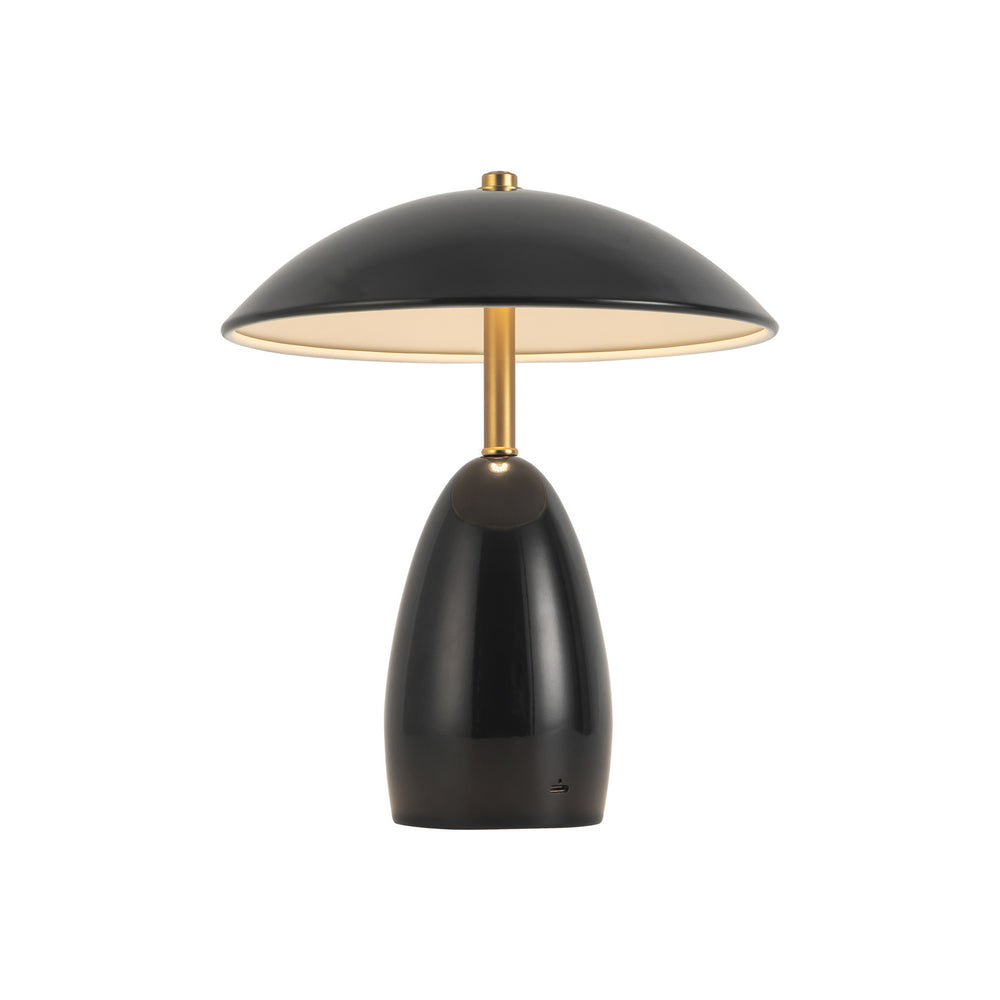 Alora Canada - TL437409GBK - LED Table Lamp - Poppy - Glossy Black