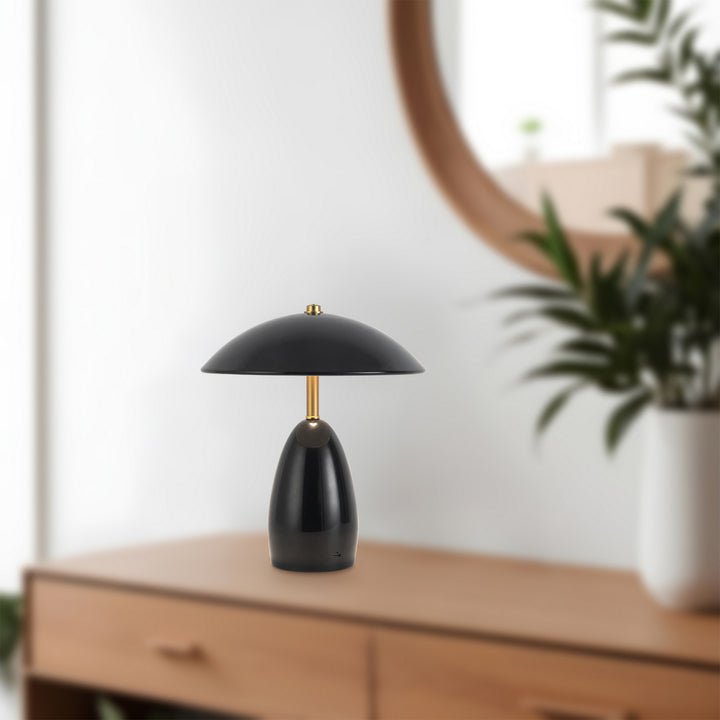 Alora Canada - TL437409GBK - LED Table Lamp - Poppy - Glossy Black