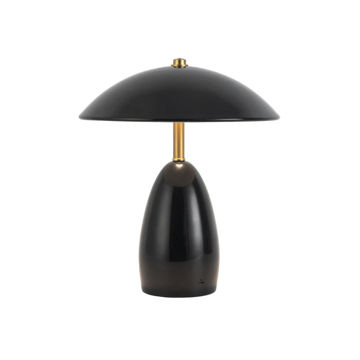 Alora Canada - TL437409GBK - LED Table Lamp - Poppy - Glossy Black