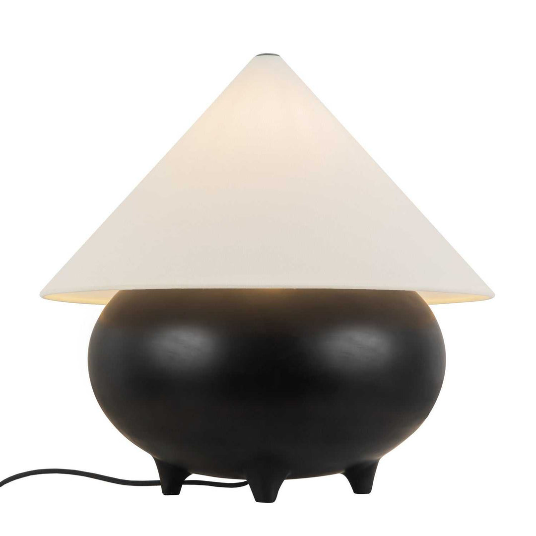 Alora Canada - TL453017MBWL - One Light Table Lamp - Rowan - Matte Black/White Linen
