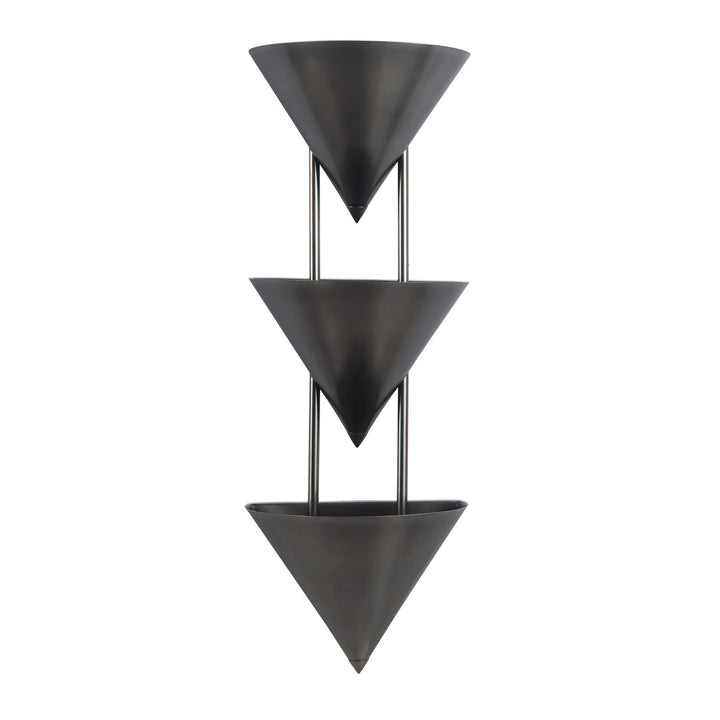 Alora Canada - WS341328STA - Three Light Wall Sconce - Versus - Aged Steel