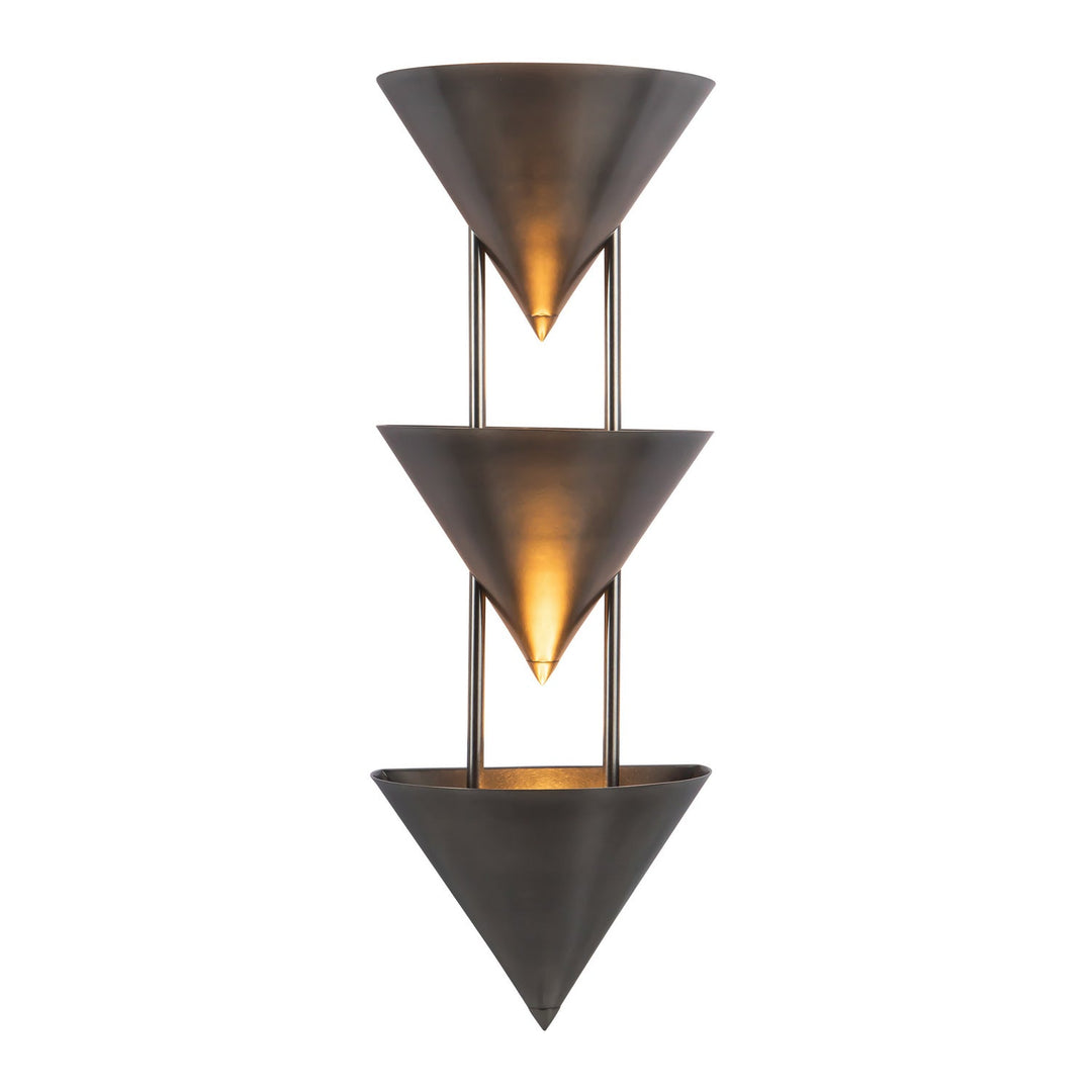 Alora Canada - WS341328STA - Three Light Wall Sconce - Versus - Aged Steel