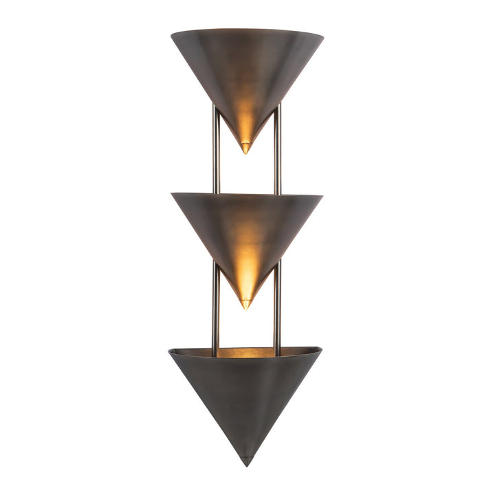 Alora Canada - WS341328STA - Three Light Wall Sconce - Versus - Aged Steel