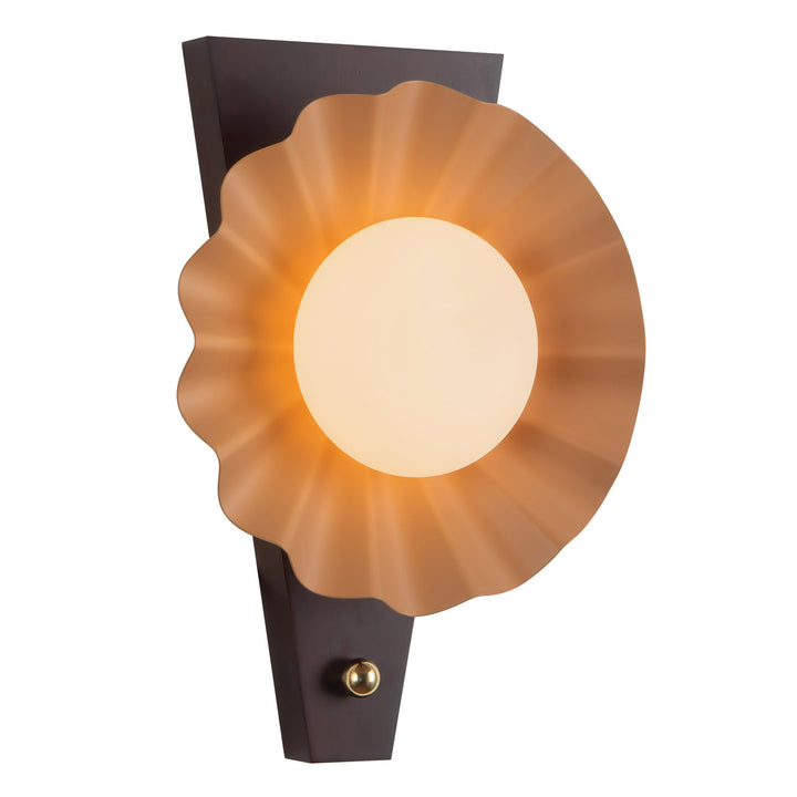 Alora Canada - WS354012PEC - One Light Wall Sconce - Furrow - Peach