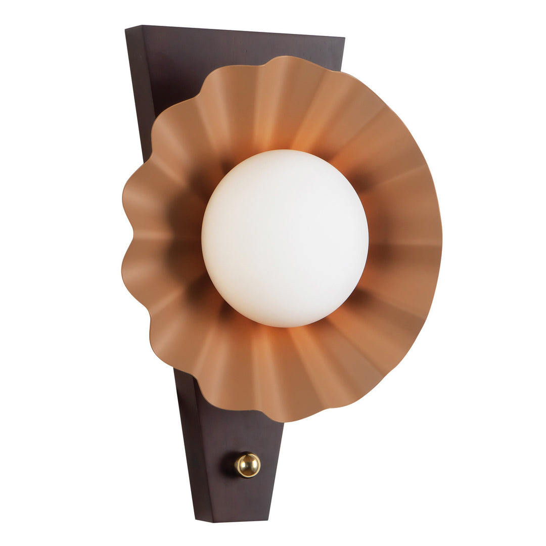 Alora Canada - WS354012PEC - One Light Wall Sconce - Furrow - Peach