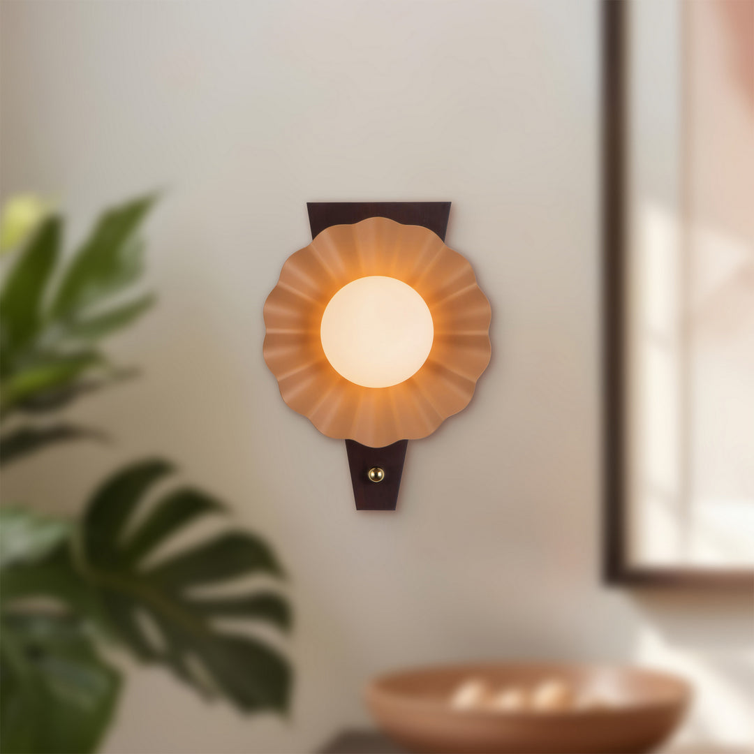 Alora Canada - WS354012PEC - One Light Wall Sconce - Furrow - Peach