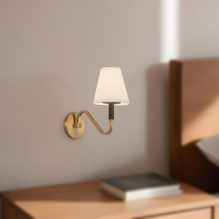 Alora Canada - WS445106BGWL - One Light Wall Sconce - Sloan - Brushed Gold/White Linen