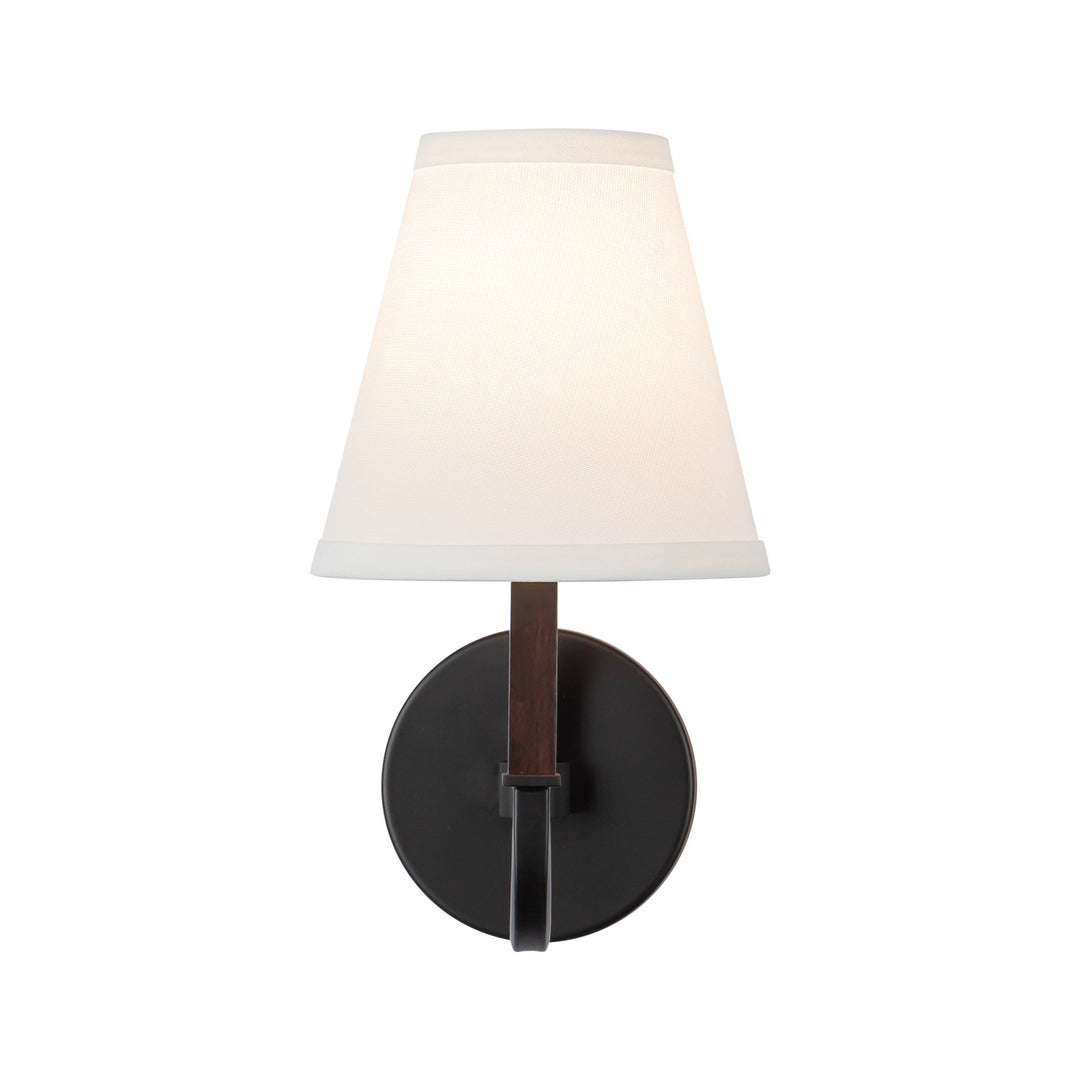 Alora Canada - WS445106MBWL - One Light Wall Sconce - Sloan - Matte Black/White Linen
