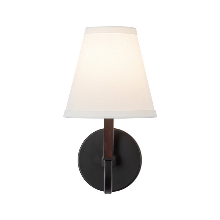 Alora Canada - WS445106MBWL - One Light Wall Sconce - Sloan - Matte Black/White Linen