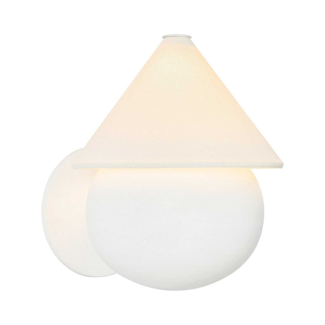 Alora Canada - WS453107AWWL - LED Wall Sconce - Rowan - Antique White/White Linen