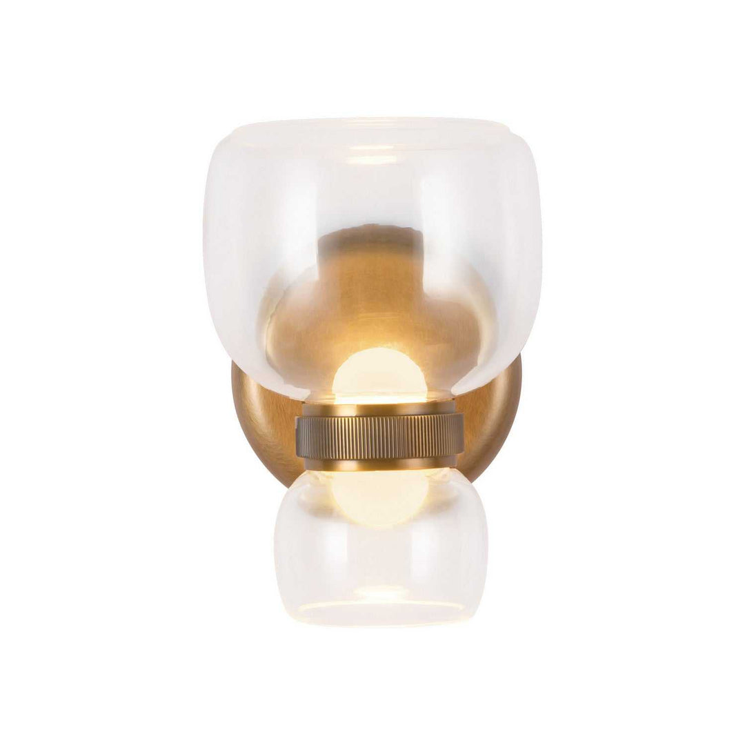 Alora Canada - WV310205VBCL - LED Bathroom Vanity - Sutton - Vintage Brass/Clear Glass