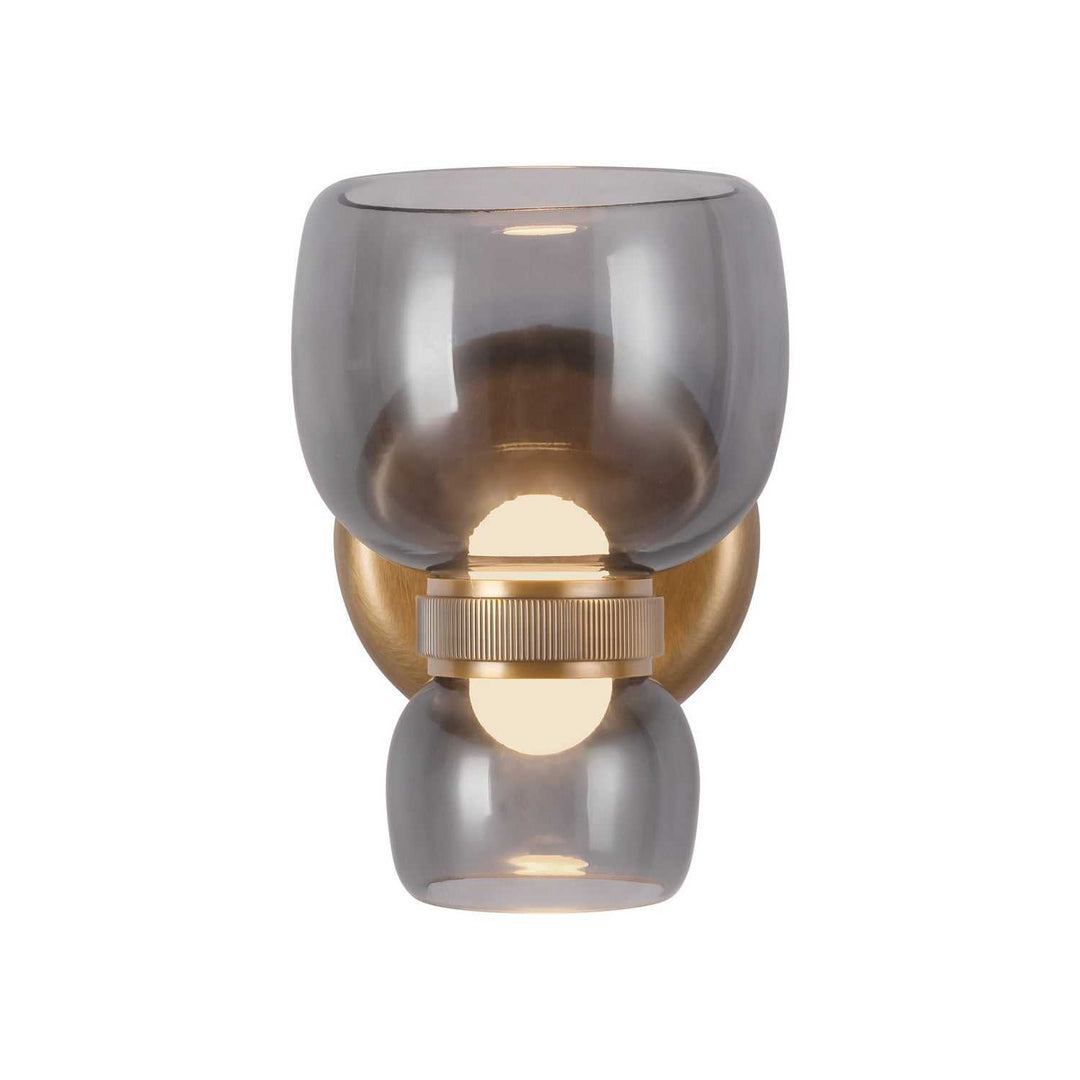 Alora Canada - WV310205VBSM - LED Bathroom Vanity - Sutton - Vintage Brass/Smoked Glass