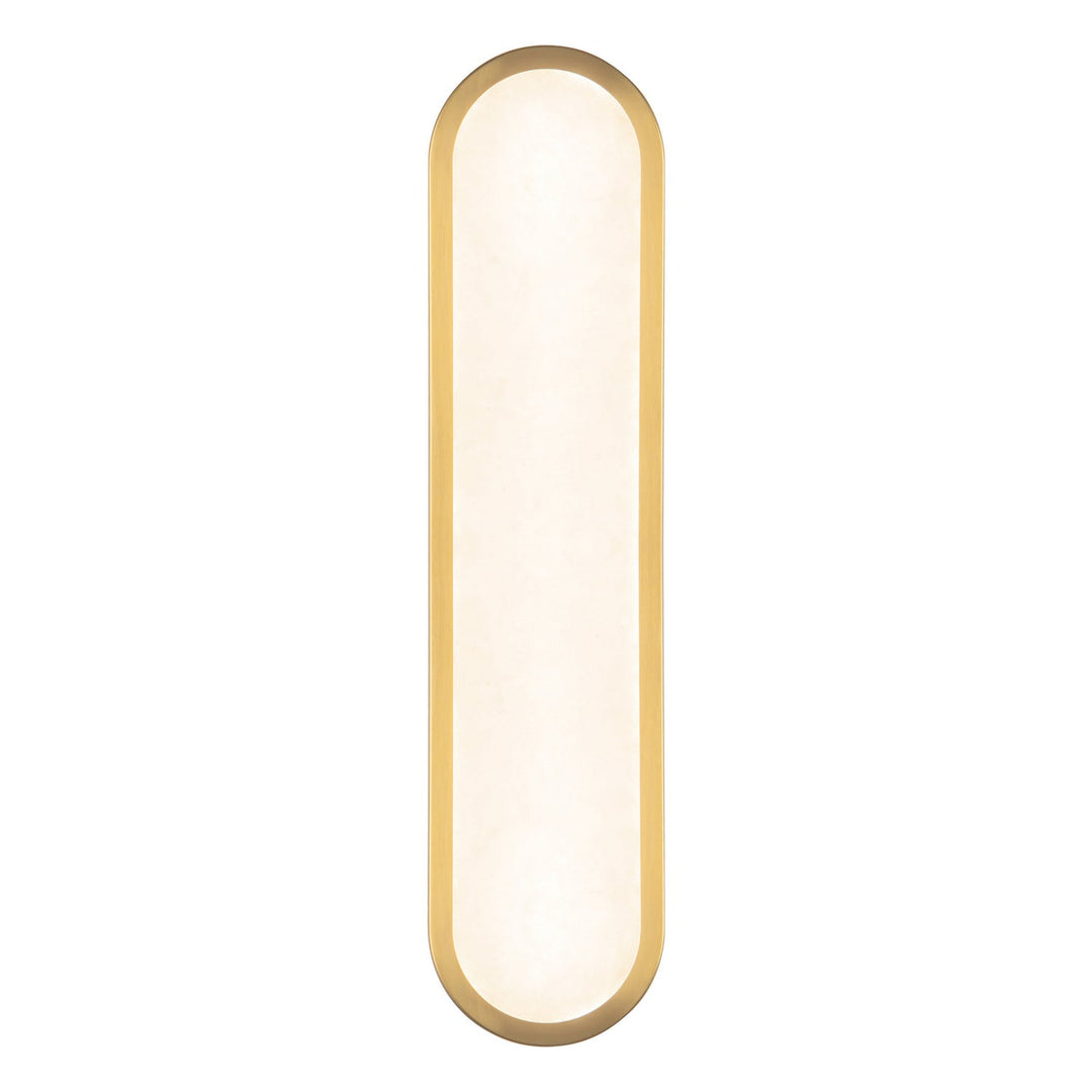 Evelyn LED Bathroom Vanity in Brushed Gold/Alabaster Alora Canada