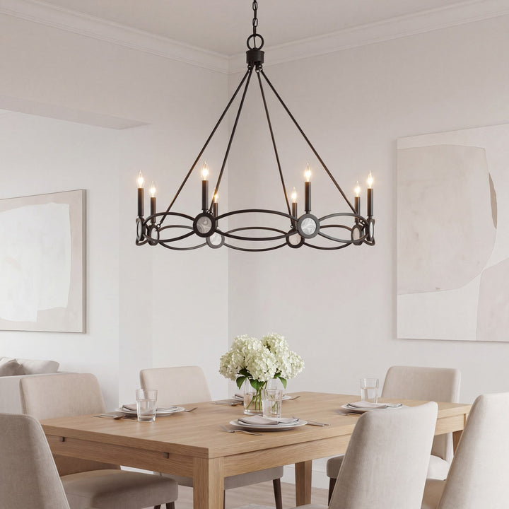 Savoy House - 1-4102-8-89 - Eight Light Chandelier - Minette - Matte Black