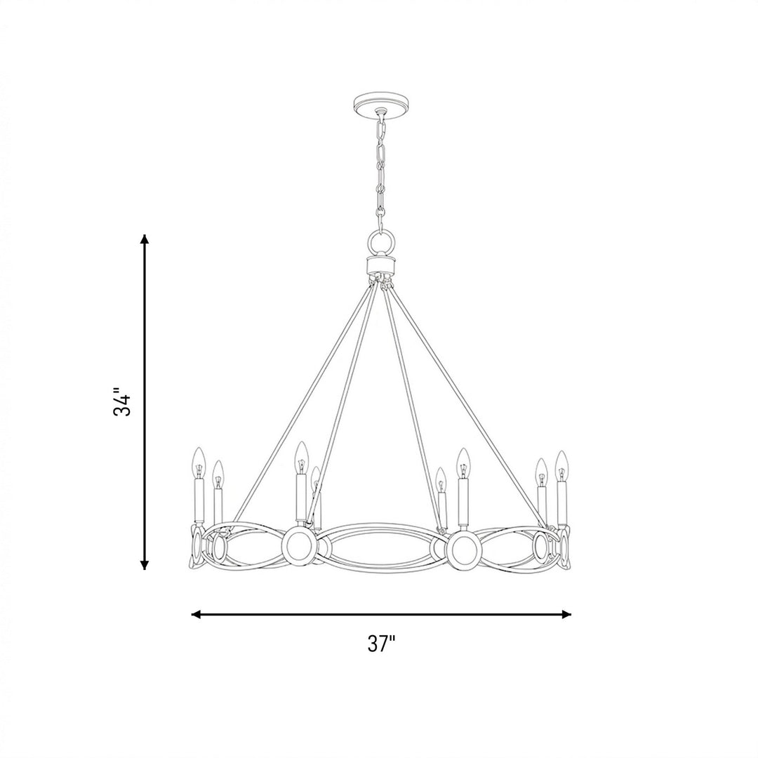 Savoy House - 1-4102-8-89 - Eight Light Chandelier - Minette - Matte Black