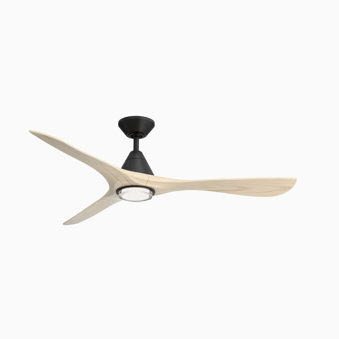 Carve 60" Ceiling Fan in Matte Black/White Oak Modern Forms Fans Canada