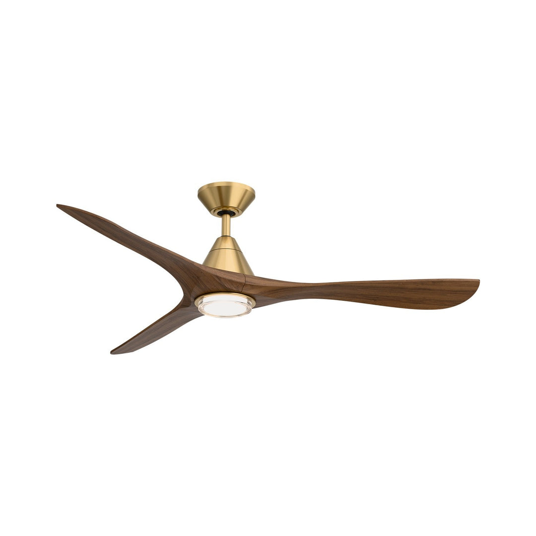 Carve 60" Ceiling Fan in Soft Brass/Distressed Koa Modern Forms Fans Canada