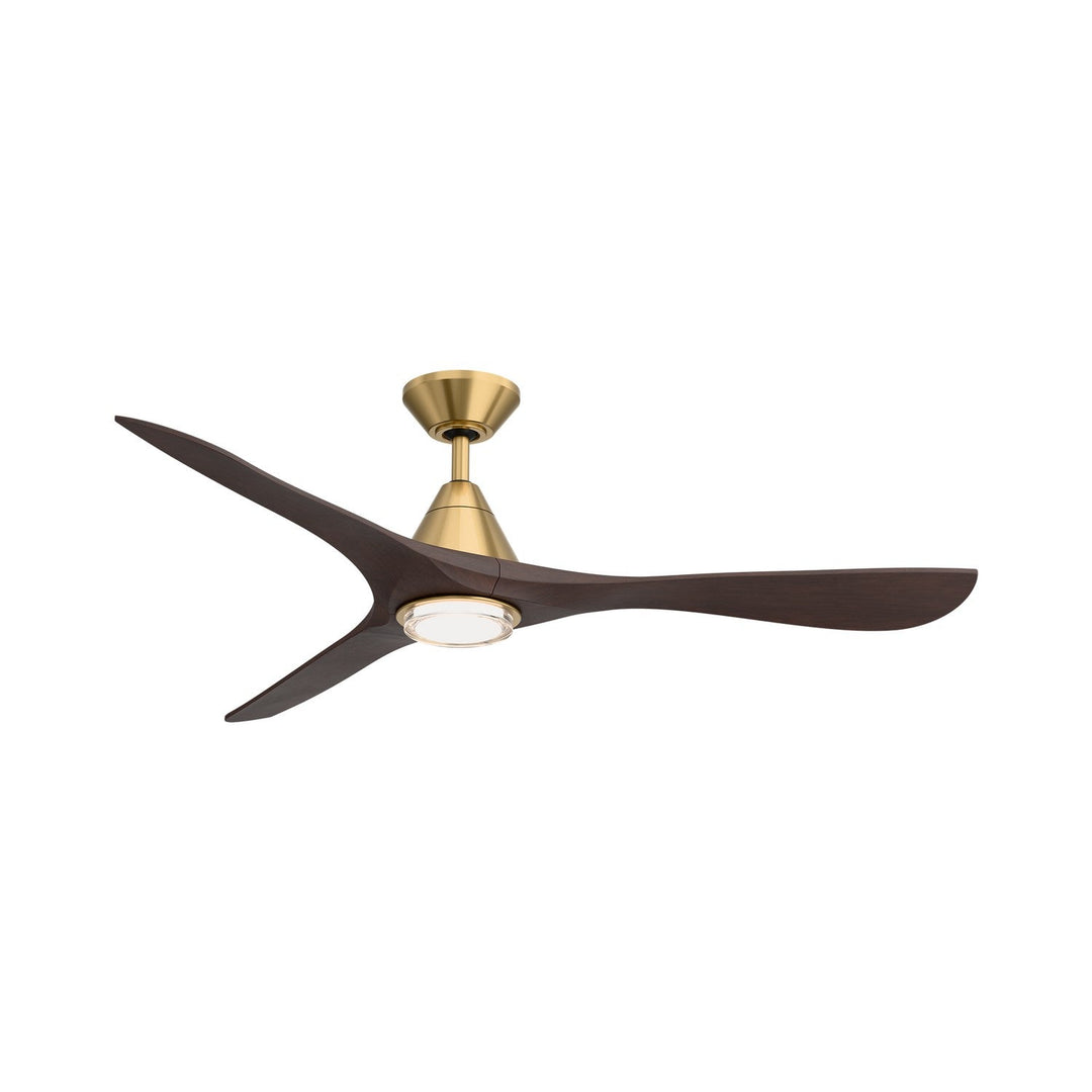 Carve 60" Ceiling Fan in Soft Brass/Dark Walnut Modern Forms Fans Canada