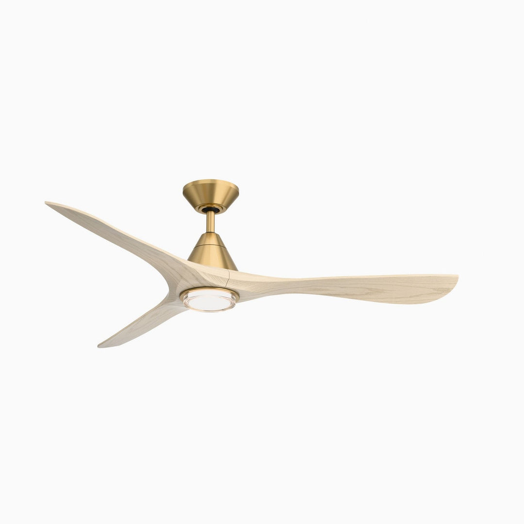 Carve 60" Ceiling Fan in Soft Brass/White Oak Modern Forms Fans Canada