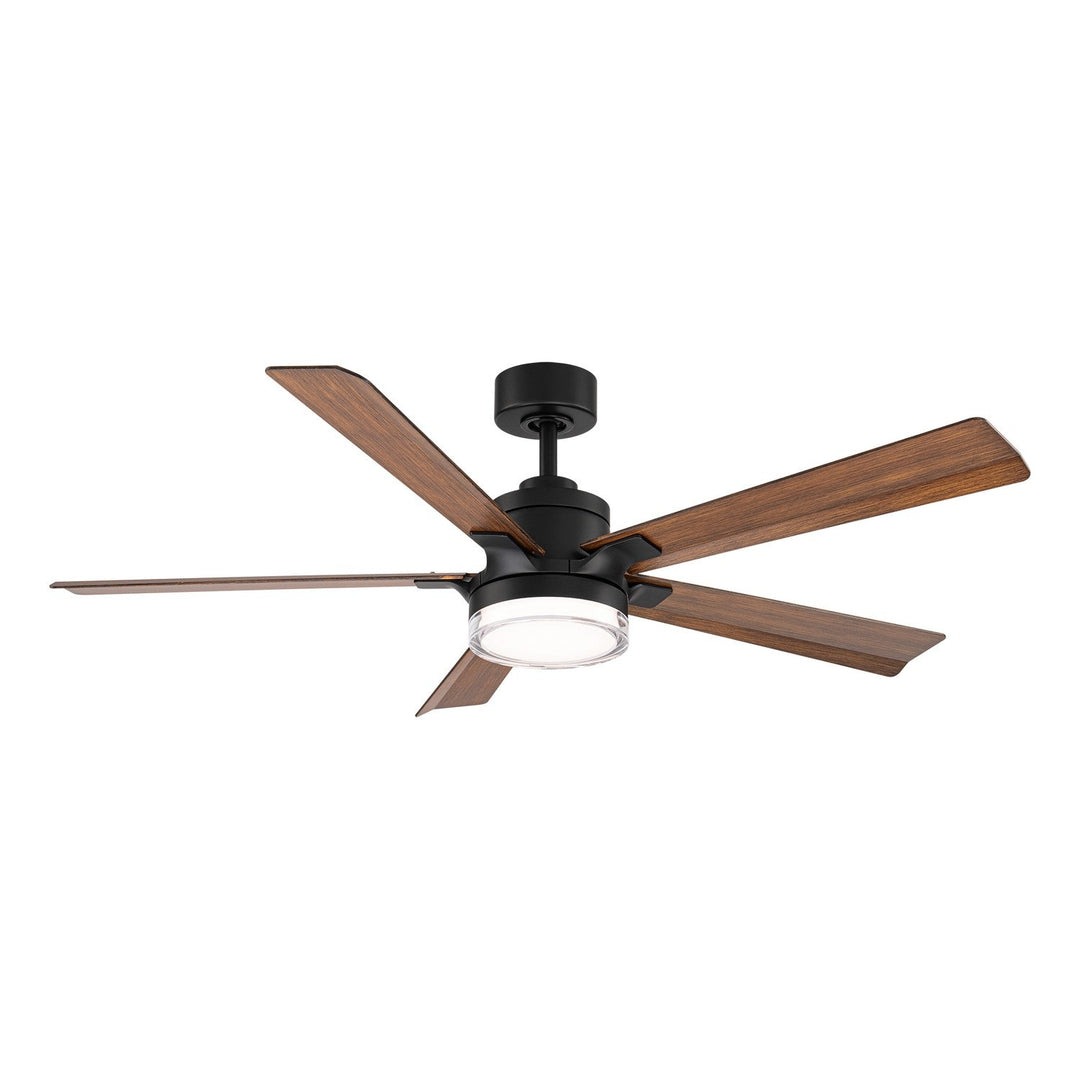 Radiant 56" Ceiling Fan in Matte Black/Distressed Koa Modern Forms Fans Canada
