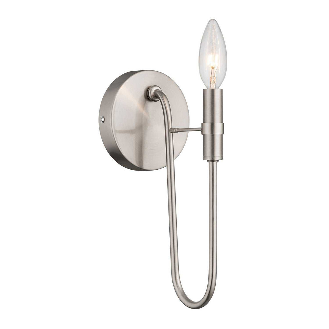 Foundry One Light Wall Sconce in Brushed Nickel Artcraft Canada