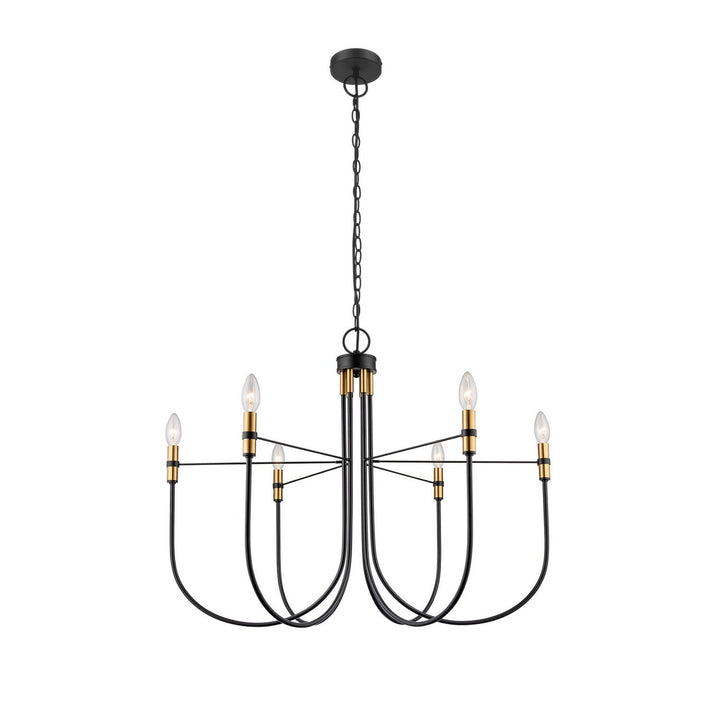 Artcraft Canada - AC12226BB - Six Light Chandelier - Foundry - Black