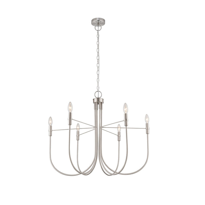 Artcraft Canada - AC12226BN - Six Light Chandelier - Foundry - Brushed Nickel