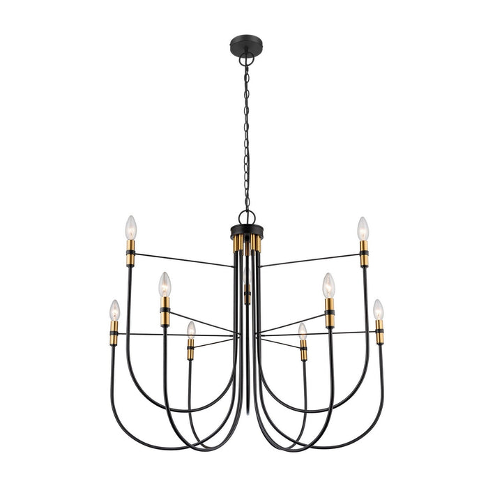 Artcraft Canada - AC12229BB - Nine Light Chandelier - Foundry - Black