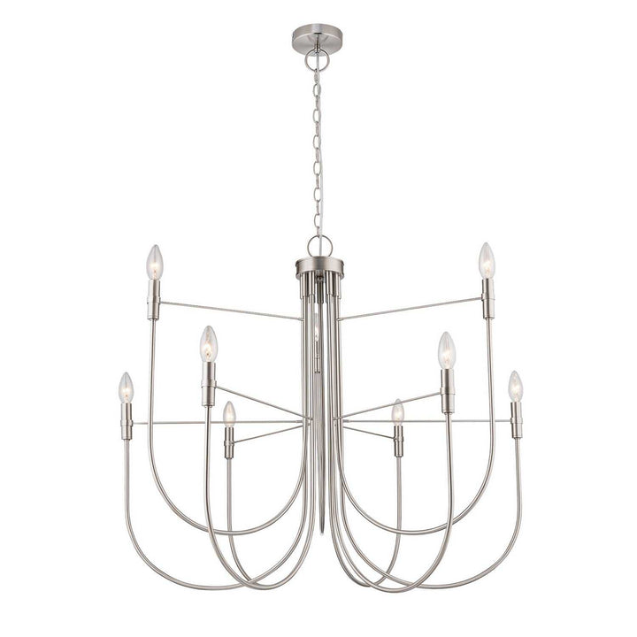 Artcraft Canada - AC12229BN - Nine Light Chandelier - Foundry - Brushed Nickel